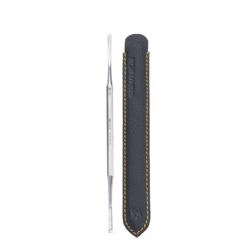 GERMANIKURE Rounded Double Spatula Implement for Ingrown Toenails in Leather Case, Podiatry Pedicure Tool Made in Solingen Germany - Image 1